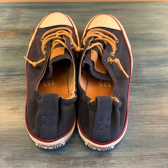 Converse Chuck Taylor All Star Navy Sneakers with Red Trim - Picture 2 of 9
